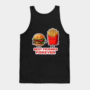 Hamburger and French Fries Best Friends Forever Tank Top